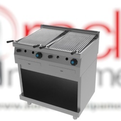Grill dublu pe gaz, cu apă și suport deschis Jemi
