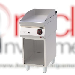 Grill electric cu placă netedă, pe suport deschis