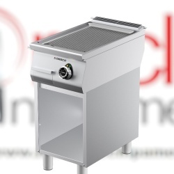 Grill simplu pe gaz cu placă striată, dulap neutru deschis, Desco Italia