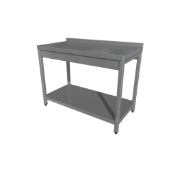Masă de lucru eco inox cu poliță 1000x700x850 mm - Img 2