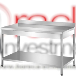 Masă de lucru eco inox cu poliță 1400x800x850 mm