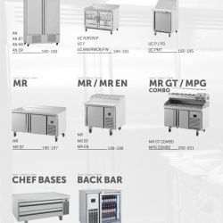 Masă frigorifică bar cu 2 uși de sticlă, 362 litri, 1543x877 mm, Infrico - Img 3