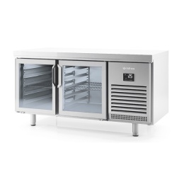 Masă frigorifică cu 2 uși de sticlă, 1618x800 mm, Infrico - Img 7