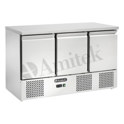 Masă frigorifică profesională ventilată 3x GN1/1, Amitek AK923V - Img 2