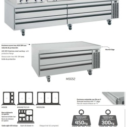 Masă rece, bază frigorifică pentru linia de gătit, 1352x666 mm Infrico - Img 2