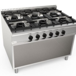 Mașină de gătit pe gaz cu 6 arzătoare și suport deschis, Casta - Img 2