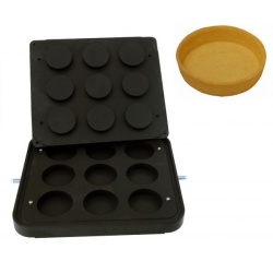Placă pentru aparat tarte, 9 forme rotunde 81 mm - Img 2