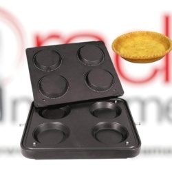 Placă pentru aparatul de tarte, 4 forme rotunde 125 mm