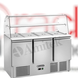 Saladetă frigorifică profesională statică 4x GN1/1, Amitek AK943GQ