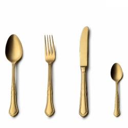 Set de 12 linguri aurii, Florencia Vintage Gold - Img 4