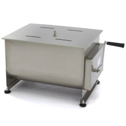 Set profesional pentru cârnați cu Malaxor de carne manual cu 2 axe, 50 litri și Spriț automat 15 litri - Img 5