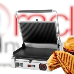 Toaster Panini cu mecanism prin apăsare pe plăci, de teflon antiaderent