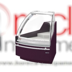 Vitrină de expunere, curbată, inox 1050x1220 mm, Infrico