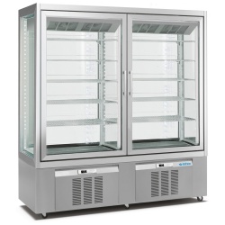 Vitrină frigorifică-congelare de expunere profesională, patiserie 600+600 litri, Infrico - Img 3