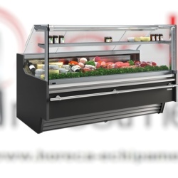 Vitrină frigorifică modulară de expunere, inox, 2500x1290 mm, incorporabilă, Infrico