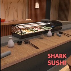 Vitrină frigorifică SUSHI 1085x395x245 mm, Sayl - Img 6