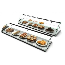 Vitrină neutră curbată iluminată LED, 840x380x170 mm, Sayl - Img 3