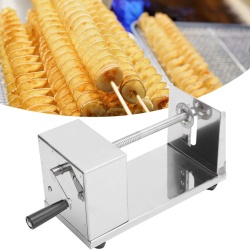 Aparat de tăiat cartofi spirală pe băț, din inox - Img 5