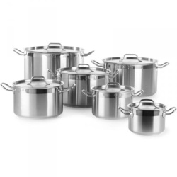 Cratiță cu capac 4,8 Litri, 24 cmx10,5 cm înălțime, inox, Hendi - Img 3