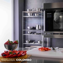 Cuptor combi electric cu convecție și umidificare EXPLORA COLOMBO KT 5 tăvi GN 1/1 (530x325 mm) - Img 3