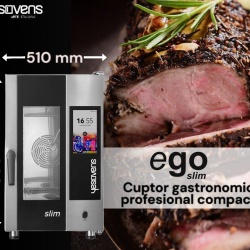 Cuptor electric convecție + abur EGO SLIM 6 GN 1/1, control touchscreen - Img 2