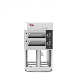 Cuptor electric pentru panificație cu 2 vetre (8 tăvi 60x40/vatră), hotă și suport - Img 2