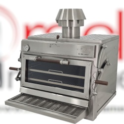 Cuptor pentru Steak pe cărbuni, deschidere verticală, Pira 80 Silver ED