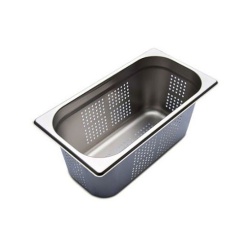 Cuvă GN1/3 inox perforată 100 mm - Img 2