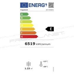 Dulap congelare din inox cu 2 uși sticlă, 1330 litri, Amitek - Img 2