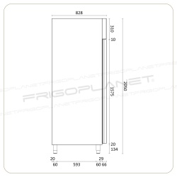 Dulap de congelare din inox, 1330 litri, Amitek - Img 4