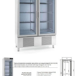 Dulap de congelare din inox și ușă de sticlă, 500 litri - Img 3