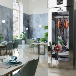 Dulap frigorific cu ușă din sticlă pentru maturare pește, 150 kg, FISH GREEN 700 GLASS - Img 8