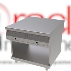 Element neutru inox 100 cm cu 2 sertare GN 1/1, Jemi