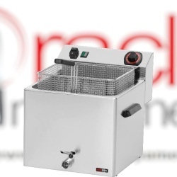 Friteuză electrică 8 litri cu supapă pentru scurgerea uleiului, 400V