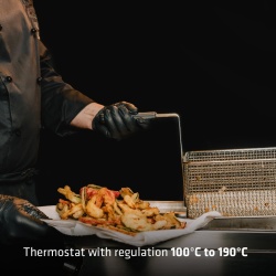 Friteuză electrică, dublă 13,5+13,5 L, cu comandă electronică Desco - Img 4