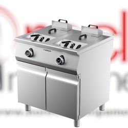 Friteuză profesională dublă electrică 17+17 Litri, cuvă în V, Desco Italia