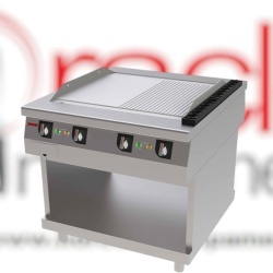 Fry top electric cu suprafață netedă/striată 90x100 cm