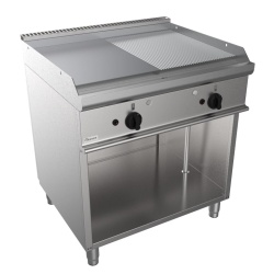 Fry top grill pe gaz cu suprafață netedă/striată, Casta - Img 3