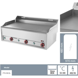 Gratar Fry-top electric neted 480×970 mm - Img 4