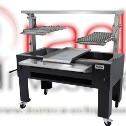 Grătar profesional Barbeque pentru Steak pe cărbuni, 1450x820x970 mm