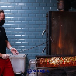Grătar profesional Barbeque pentru Steak pe cărbuni, 1455x820x930 mm - Img 14