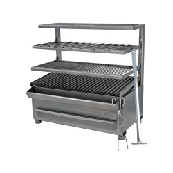 Grătar robata, shashlik sau frigărui, INOX 790x410x780 mm - Img 8