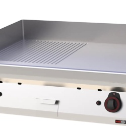 Grill dublu pe gaz cu placă netedă/ striată, de banc - Img 2