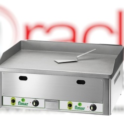 Grill fry-top pe gaz suprafață netedă dublă, Fimar
