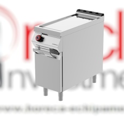 Grill simplu electric cu placă netedă cromată și dulap închis, Desco Italia