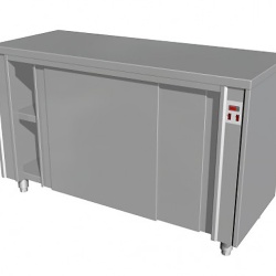 Masă caldă tip dulap cu uși glisante, 1300x600 mm