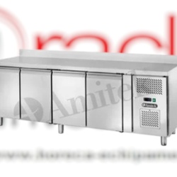 Masă frigorifică cu 4 uși și rebord 2230x700x960 mm, Amitek