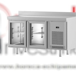 Masă frigorifică cu uși de sticlă 1469x850 mm, Infrico