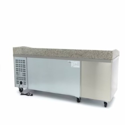 Masă frigorifică pentru pizza cu 2 uși și 7 sertare, inox 202 cm, Maxima - Img 5