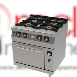 Mașină de gătit pe gaz cu 4 arzătoare și cuptor, Jemi